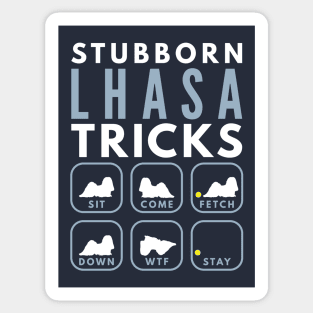 Stubborn Lhasa Apso Tricks - Dog Training Sticker